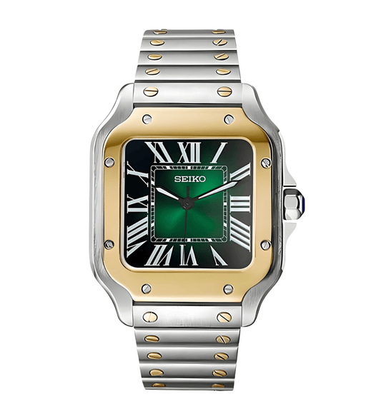 Seiko Mod Santos Twotone Green