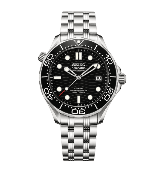 Seiko Mod Seamaster Black