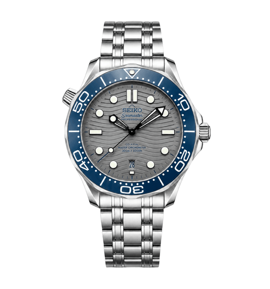 Seiko Mod Seamaster Blue Grey