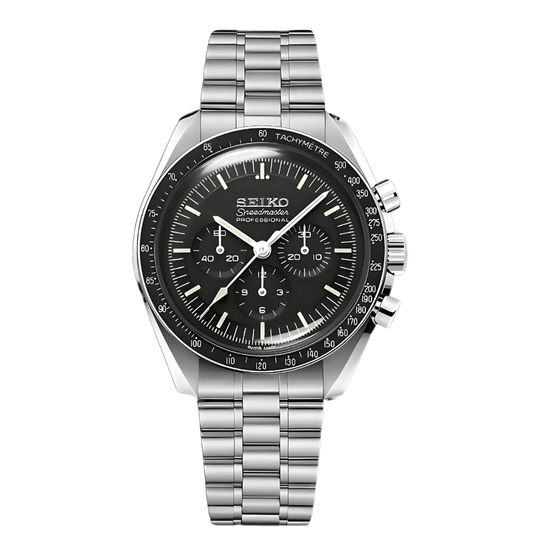 Seiko Mod Speedmaster Black