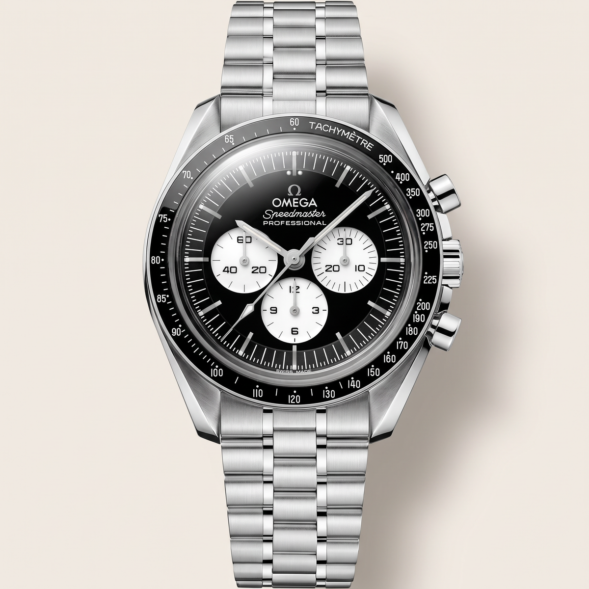 Speedmaster Black Dial Stainless Steel Automatic Watch