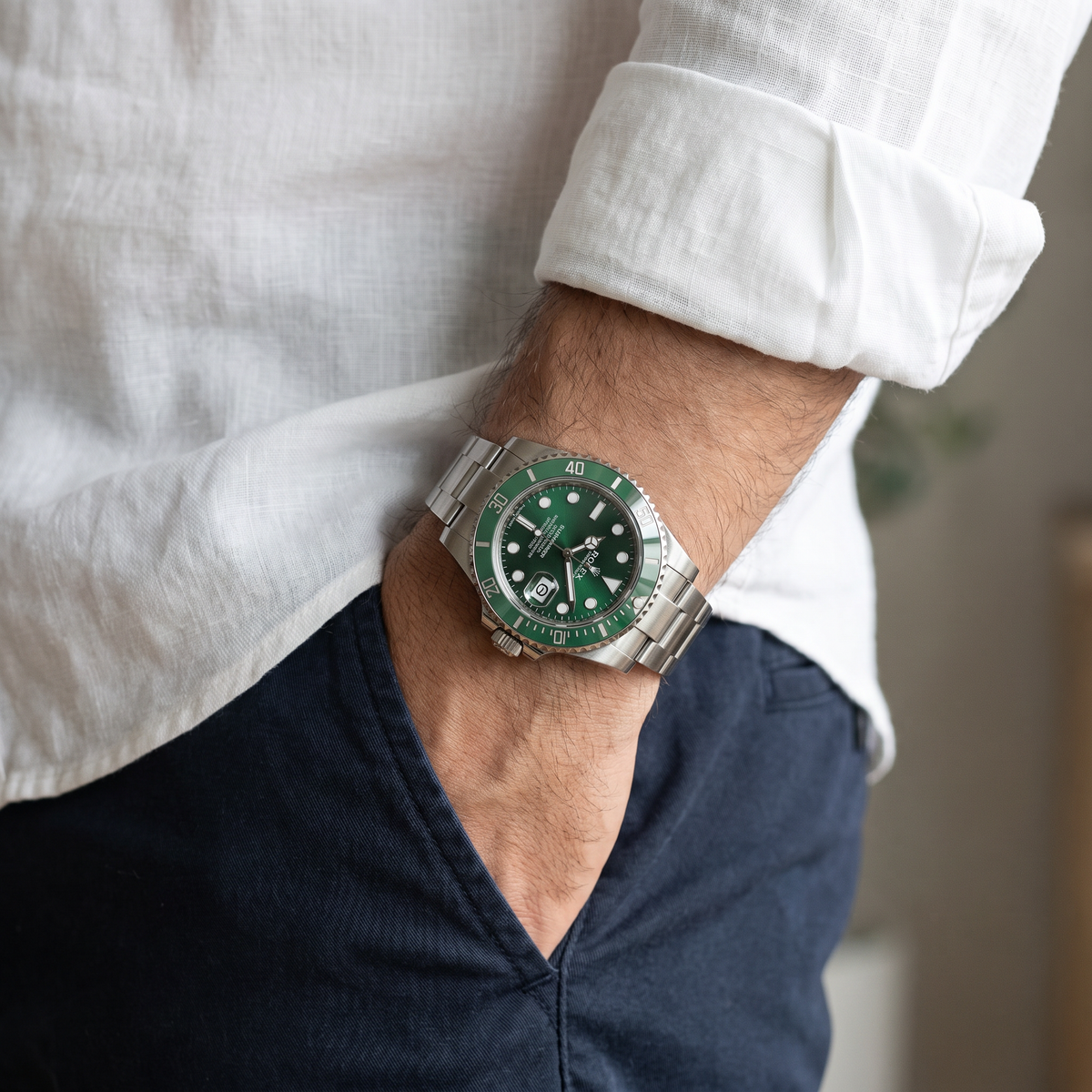Submariner Date 116610 Green Dial and Ceramic Bezel Automatic Watch