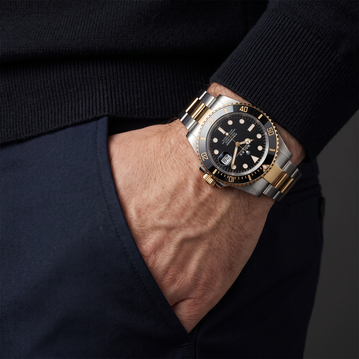 Submariner Date 126613 Black Dial Yellow Gold Automatic Men's Watch