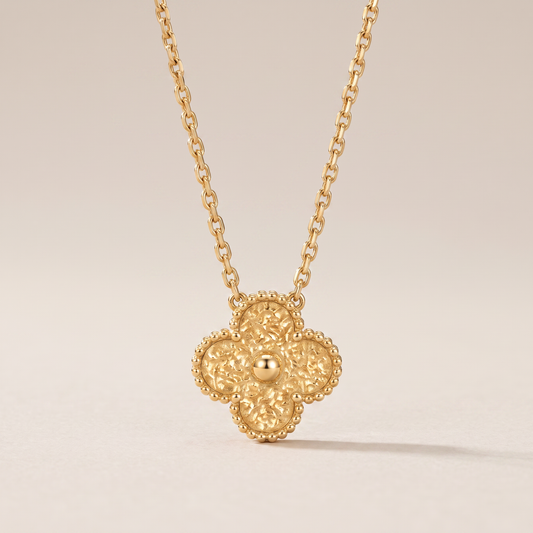 Vintage Alhambra 1  Guilloché  Motif Necklace