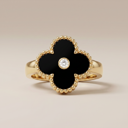 Vintage Alhambra Black Onyx Ring